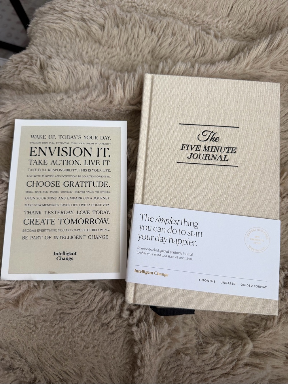 The Five Minute Journal Hardcover - Beige